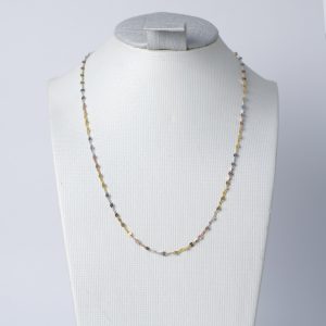 Cadena Crispeta 2.19gr / 50cms / Tres Oros 18K