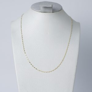 Cadena Crispeta / 50cms / Oro Amarillo 18K