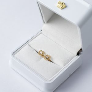 Topos Corazón Púas 0.73grs / Oro Amarillo 18K